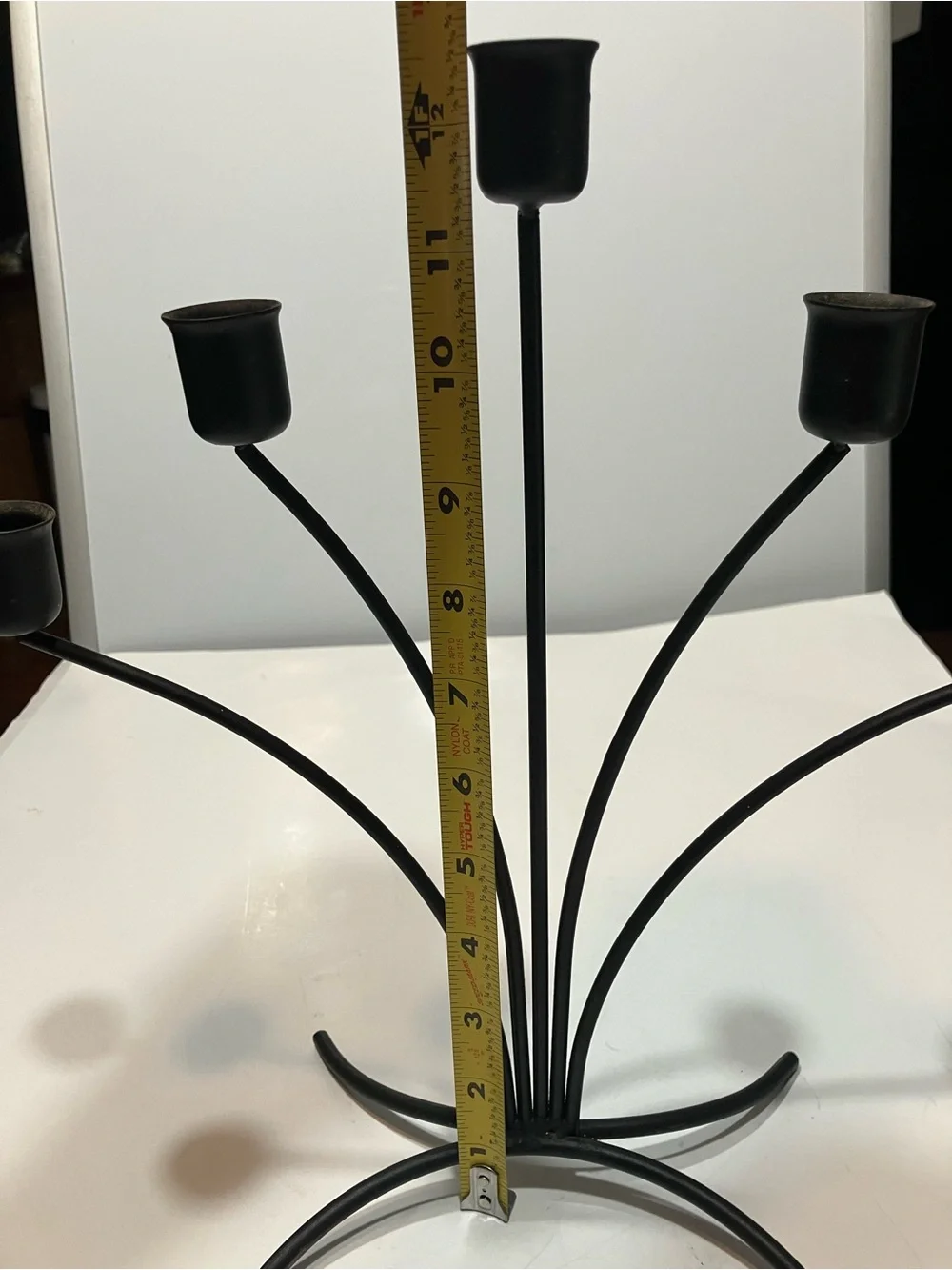 Black Metal 5-Arm Candle Holder - Home Accents